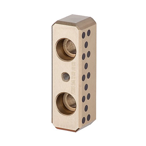 2966.72. Guía centrales para correderas, Bronce con lubrificante sólido